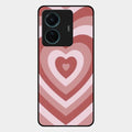 Latte Love Patter Glass Case Cover - Brown For Iqoo Z6 Pro 5G