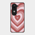 Latte Love Patter Glass Case Cover - Brown For Iqoo Z9S 5G