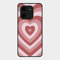 Latte Love Patter Glass Case Cover - Brown For Iqoo Z9X 5G
