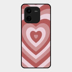 Latte Love Patter Glass Case Cover - Brown For Iqoo Z9X 5G
