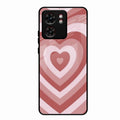 Latte Love Patter Glass Case Cover - Brown For Motorola Edge 40