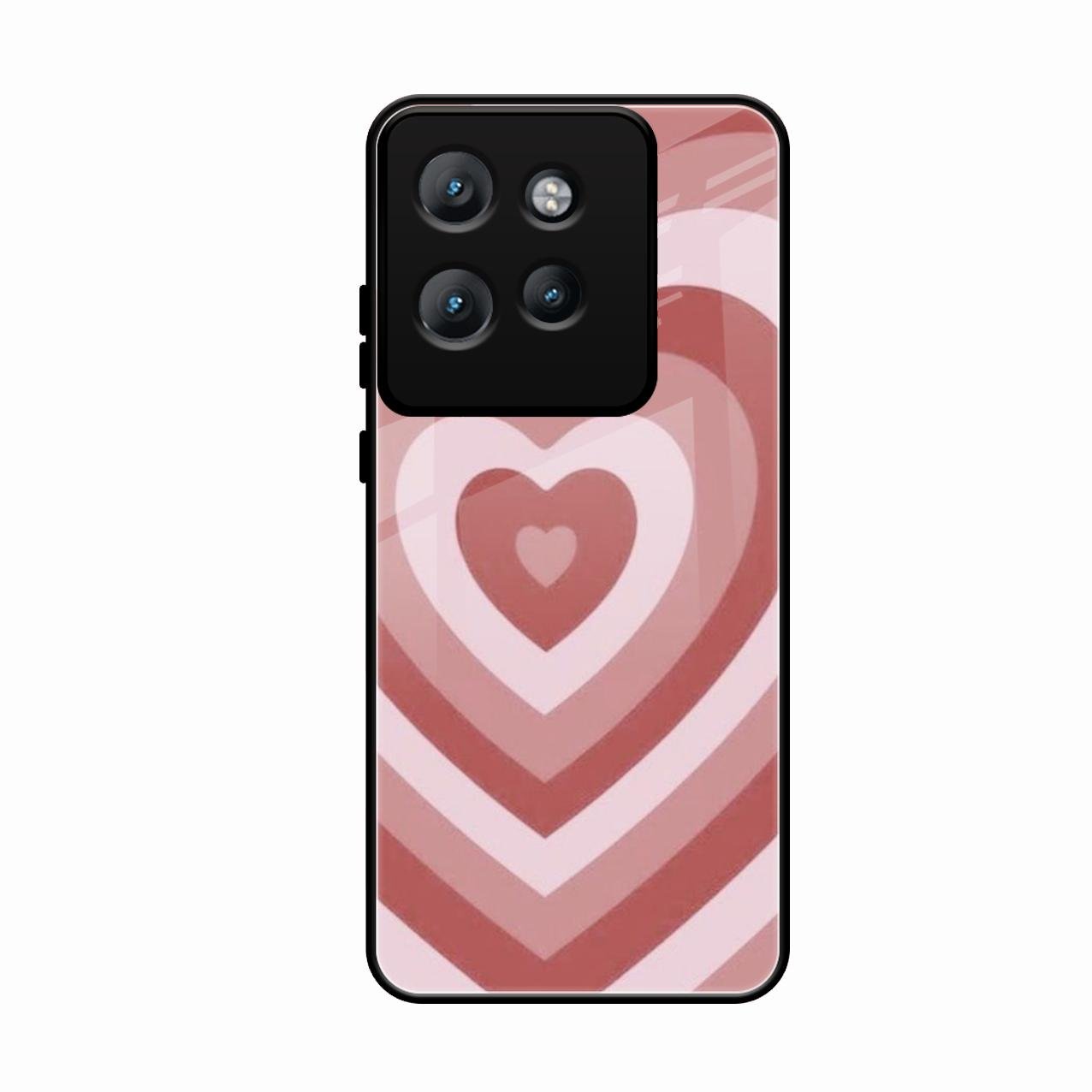 Latte Love Patter Glass Case Cover - Brown For Motorola Edge 50 Neo