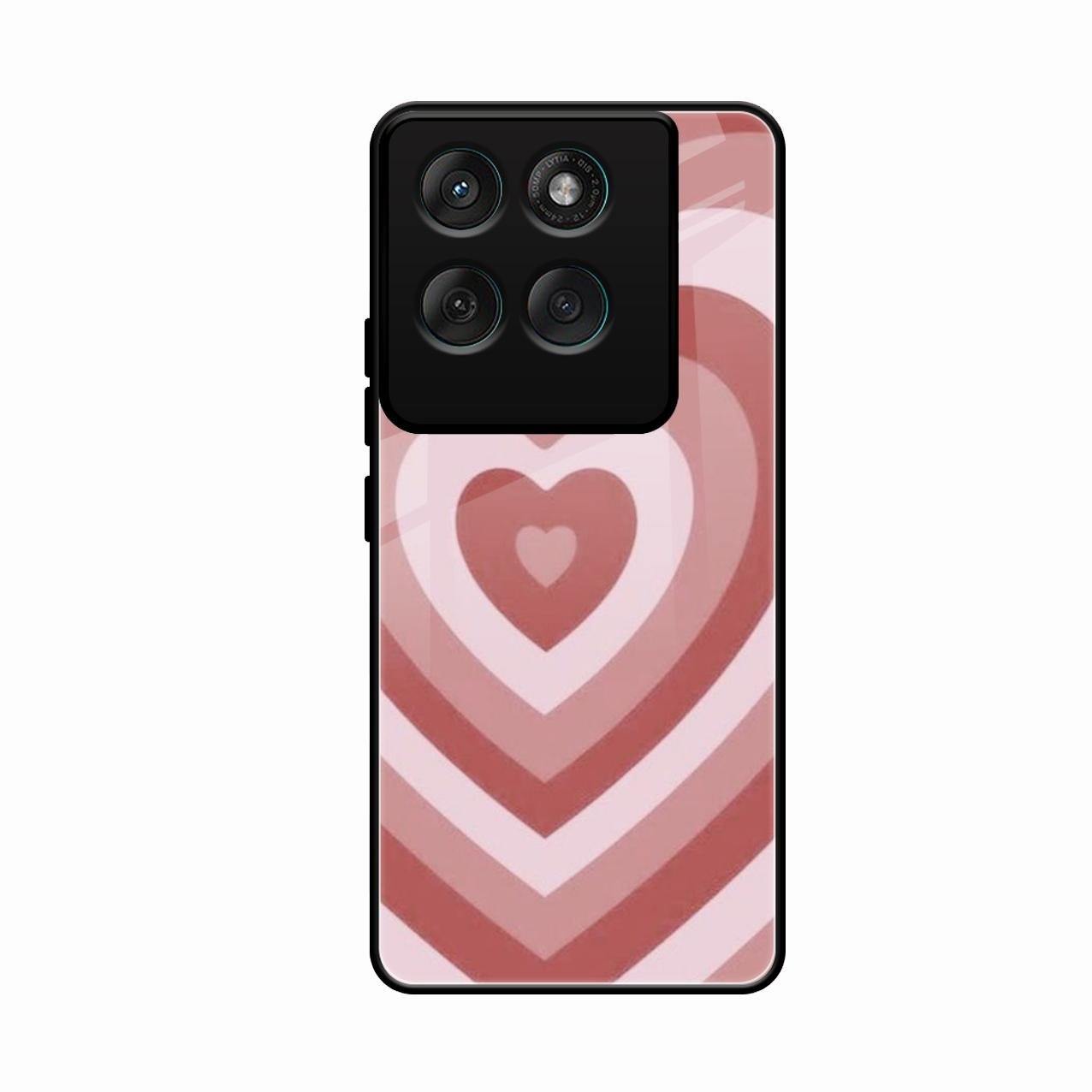 Latte Love Patter Glass Case Cover - Brown For Motorola Edge 60 Pro 5G