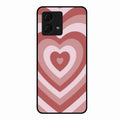 Latte Love Patter Glass Case Cover - Brown For Motorola g84 5G