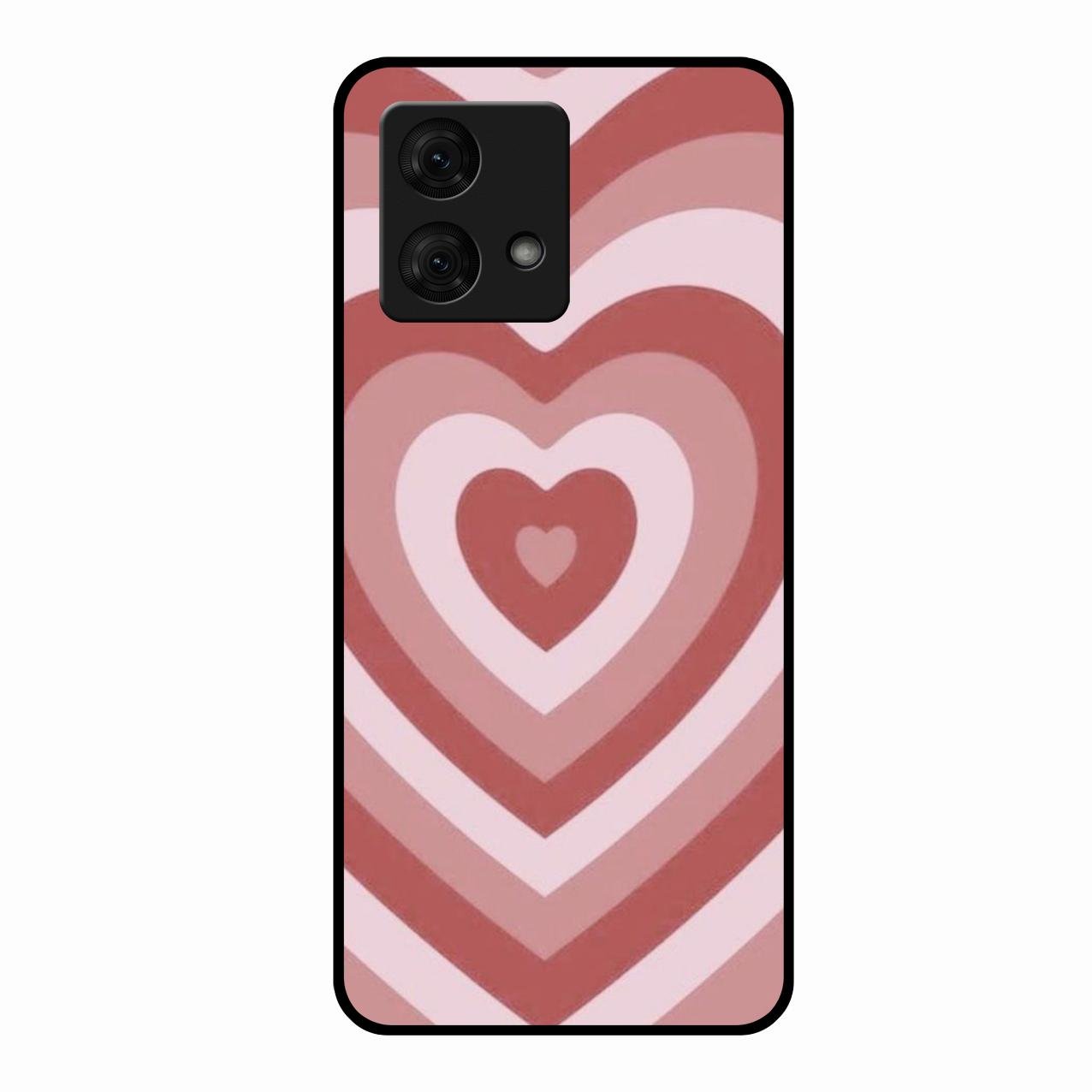 Latte Love Patter Glass Case Cover - Brown For Motorola g84 5G