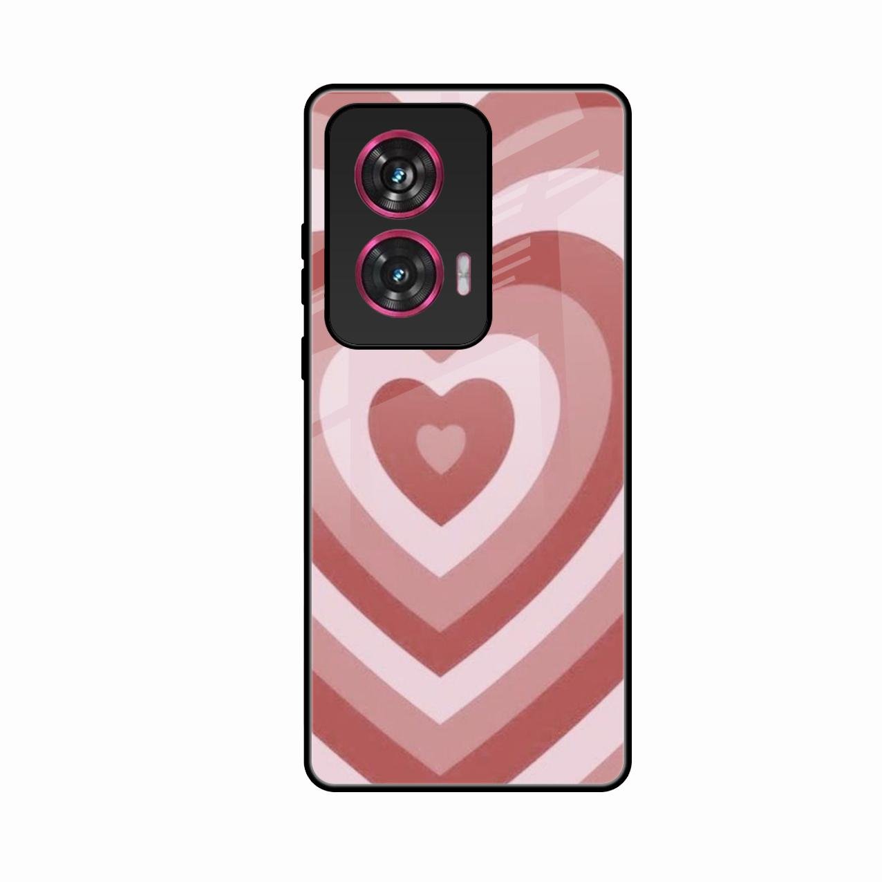 Latte Love Patter Glass Case Cover - Brown For Motorola G96 5G