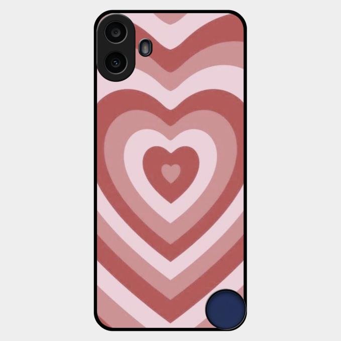 Latte Love Patter Glass Case Cover - Brown For Nothing Cmf Phone 1