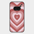Latte Love Patter Glass Case Cover - Brown For Nothing Phone 2A 5G