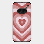 Latte Love Patter Glass Case Cover - Brown For Nothing Phone 2A 5G