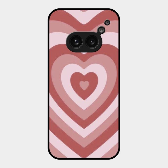 Latte Love Patter Glass Case Cover - Brown For Nothing Phone 2A 5G