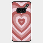 Latte Love Patter Glass Case Cover - Brown For Nothing Phone 2A Plus