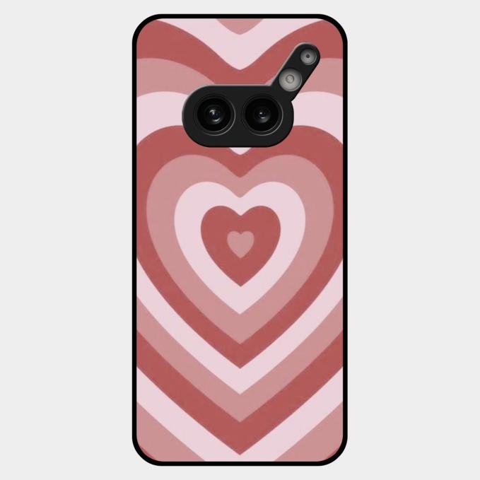 Latte Love Patter Glass Case Cover - Brown For Nothing Phone 2A Plus