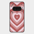 Latte Love Patter Glass Case Cover - Brown For Nothing Phone 3A 5G
