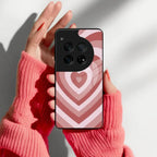 Latte Love Patter Glass Case Cover - Brown For OnePlus - ShopOnCliQ