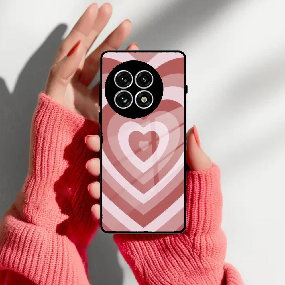 Latte Love Patter Glass Case Cover - Brown For OnePlus - ShopOnCliQ