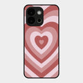 Latte Love Patter Glass Case Cover - Brown For Oneplus 13S 5G