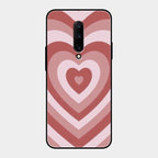 Latte Love Patter Glass Case Cover - Brown For Oneplus 7 Pro