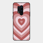 Latte Love Patter Glass Case Cover - Brown For Oneplus 8 Pro