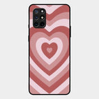 Latte Love Patter Glass Case Cover - Brown For Oneplus 8T