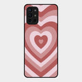 Latte Love Patter Glass Case Cover - Brown For Oneplus 9R 5G