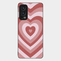 Latte Love Patter Glass Case Cover - Brown For Oneplus Nord 2 5G