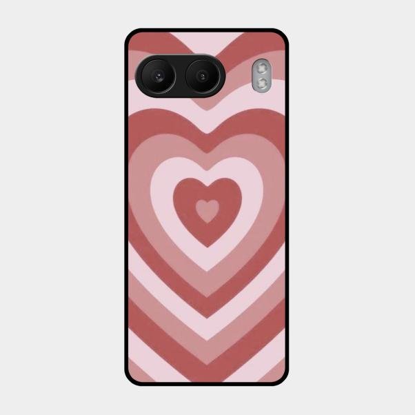Latte Love Patter Glass Case Cover - Brown For Oneplus Nord 4 5G