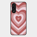 Latte Love Patter Glass Case Cover - Brown For Oneplus Nord 5 5G