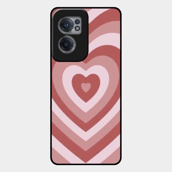 Latte Love Patter Glass Case Cover - Brown For Oneplus Nord Ce 2 5G