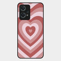 Latte Love Patter Glass Case Cover - Brown For Oneplus Nord Ce 2 Lite 5G