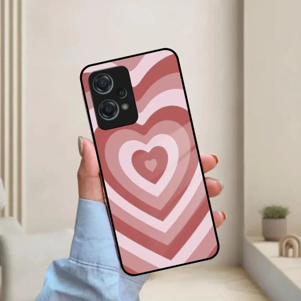 Latte Love Patter Glass Case Cover - Brown For OnePlus - ShopOnCliQ