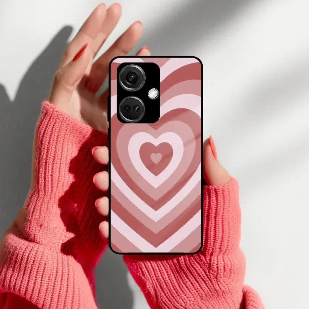 Latte Love Patter Glass Case Cover - Brown For OnePlus - ShopOnCliQ