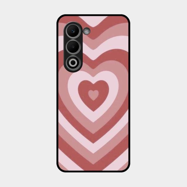 Latte Love Patter Glass Case Cover - Brown For Oppo A5 5G