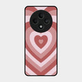 Latte Love Patter Glass Case Cover - Brown For Oppo F27 5G