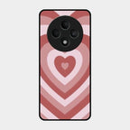 Latte Love Patter Glass Case Cover - Brown For Oppo F27 5G