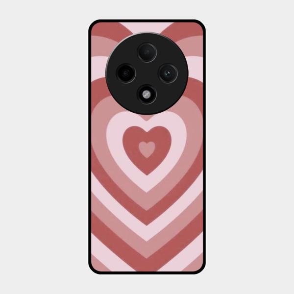 Latte Love Patter Glass Case Cover - Brown For Oppo F27 Pro Plus 5G