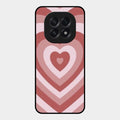 Latte Love Patter Glass Case Cover - Brown For Oppo F29 5G