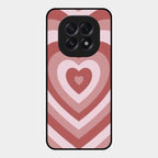 Latte Love Patter Glass Case Cover - Brown For Oppo F29 5G