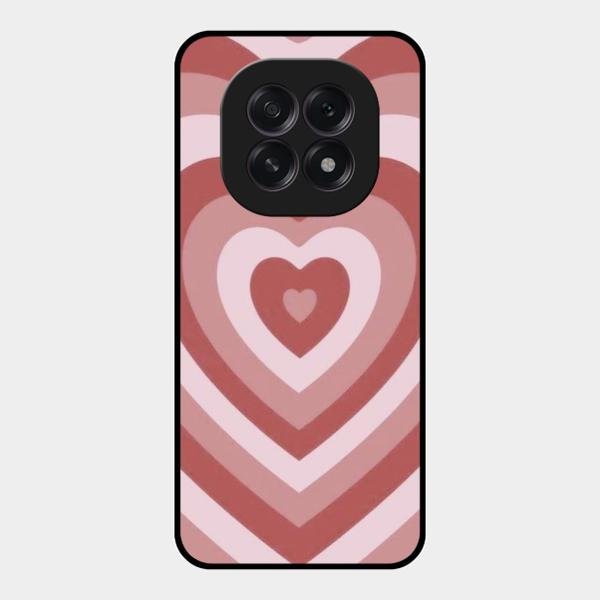 Latte Love Patter Glass Case Cover - Brown For Oppo F29 5G