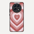 Latte Love Patter Glass Case Cover - Brown For Oppo F31 Pro Plus 5G