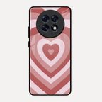 Latte Love Patter Glass Case Cover - Brown For Oppo F31 Pro Plus 5G