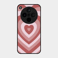 Latte Love Patter Glass Case Cover - Brown For Oppo Find X8 5G
