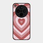 Latte Love Patter Glass Case Cover - Brown For Oppo Find X8 5G