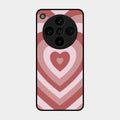 Latte Love Patter Glass Case Cover - Brown For Oppo Find X8 Pro 5G