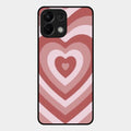 Latte Love Patter Glass Case Cover - Brown For Oppo K13 5G