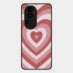 Latte Love Patter Glass Case Cover - Brown For Oppo Reno 10 Pro Plus 5G
