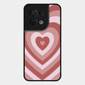Latte Love Patter Glass Case Cover - Brown For Oppo Reno 8 5G