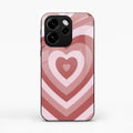 Latte Love Patter Glass Case Cover - Brown For Oppo Reno15 Pro Mini 5G