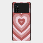 Latte Love Patter Glass Case Cover - Brown For Poco X4 Pro 5G