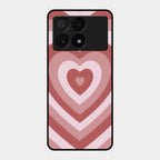 Latte Love Patter Glass Case Cover - Brown For Poco X6 Pro 5G