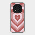 Latte Love Patter Glass Case Cover - Brown For Poco X7 5G